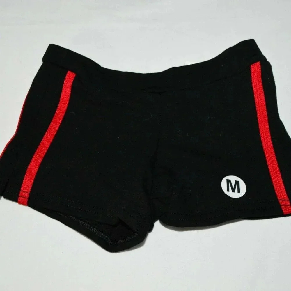 Pizzazz Red Black Cheer Athletic Shorts